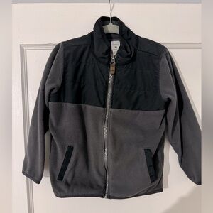 Carters Black and Grey Fleece Jacket size 4T